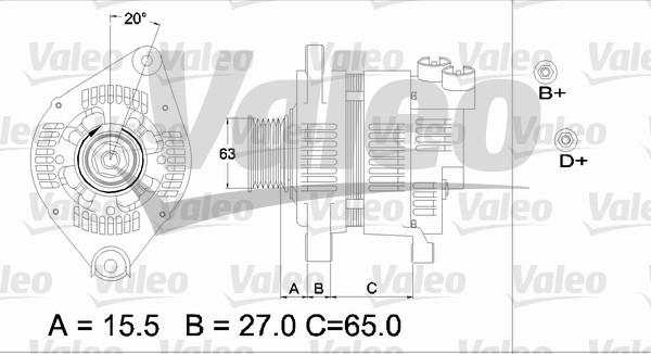 Valeo 437164 - Ģenerators www.autospares.lv