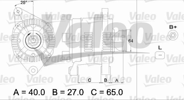 Valeo 437168 - Ģenerators www.autospares.lv