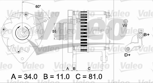 Valeo 437111 - Ģenerators www.autospares.lv