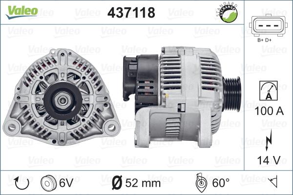 Valeo 437118 - Alternator www.autospares.lv