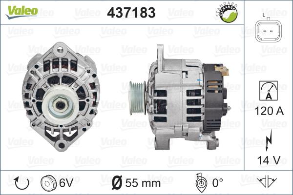 Valeo 437183 - Ģenerators autospares.lv