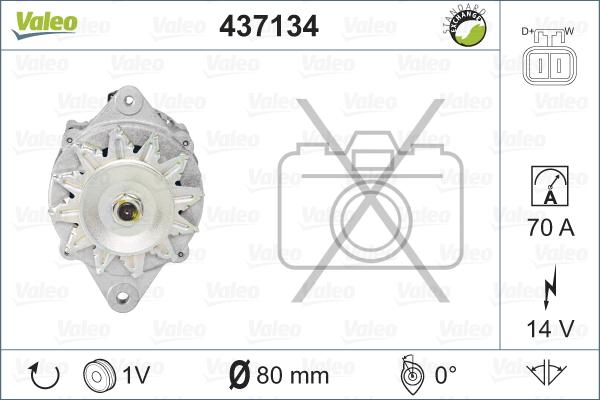 Valeo 437134 - Генератор www.autospares.lv