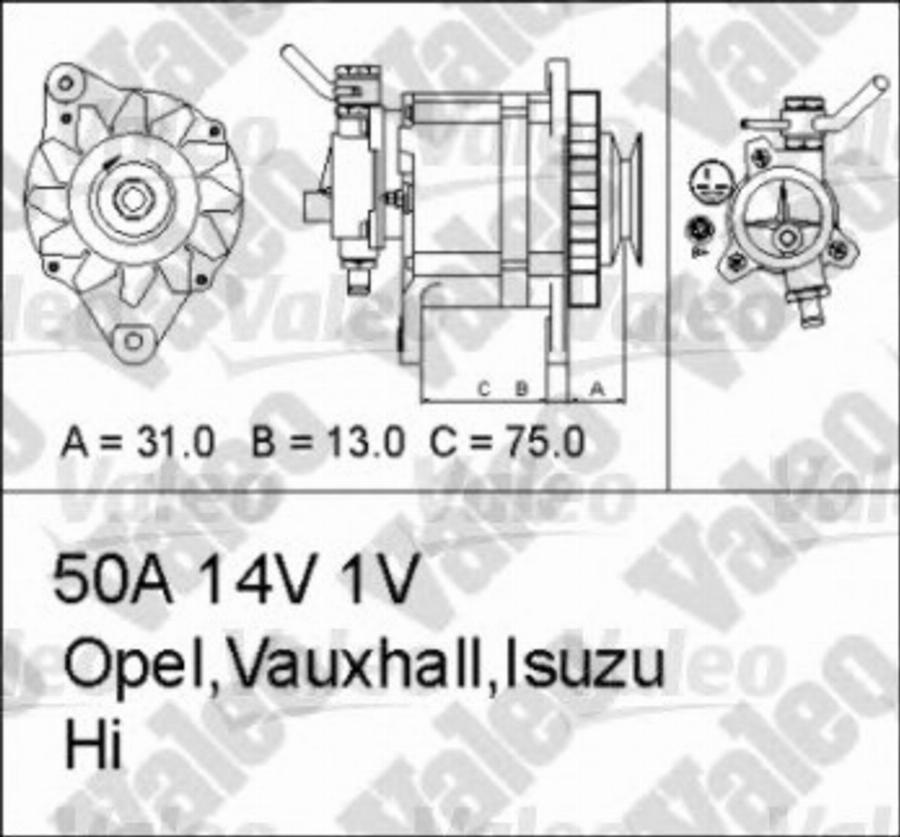 Valeo 437132 - Генератор www.autospares.lv