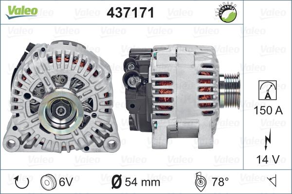 Valeo 437171 - Ģenerators autospares.lv