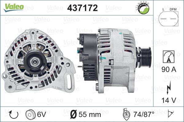 Valeo 437172 - Ģenerators autospares.lv