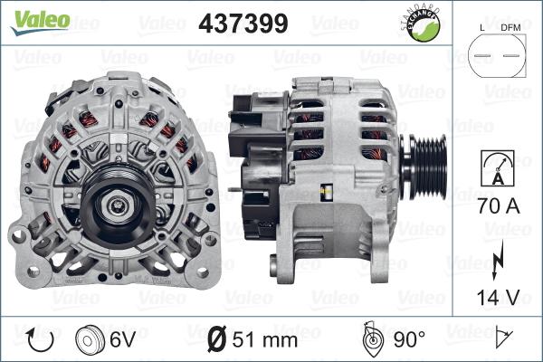 Valeo 437399 - Генератор www.autospares.lv