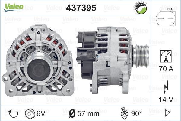 Valeo 437395 - Ģenerators autospares.lv