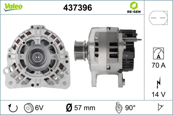 Valeo 437396 - Ģenerators autospares.lv