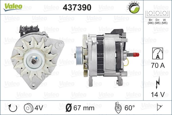 Valeo 437390 - Ģenerators autospares.lv