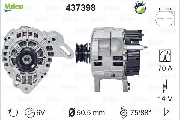 Valeo 437398 - Ģenerators autospares.lv