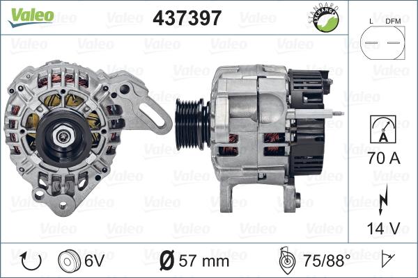 Valeo 437397 - Alternator www.autospares.lv