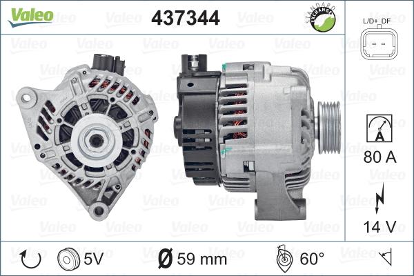 Valeo 437344 - Ģenerators www.autospares.lv