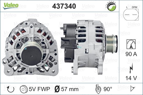 Valeo 437340 - Генератор www.autospares.lv