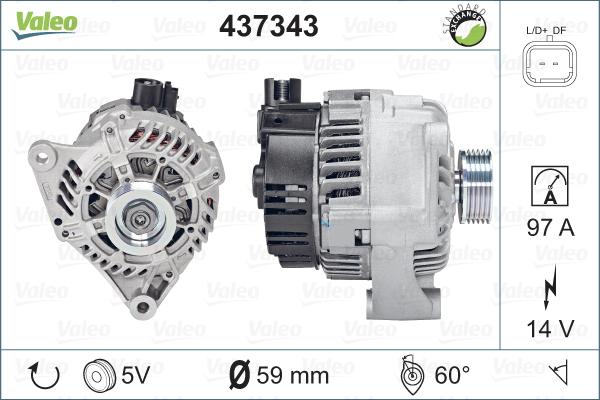 Valeo 437343 - Ģenerators autospares.lv