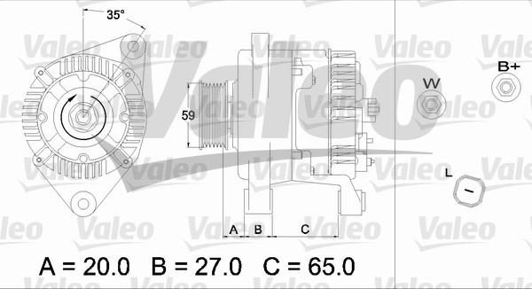 Valeo 437347 - Генератор www.autospares.lv