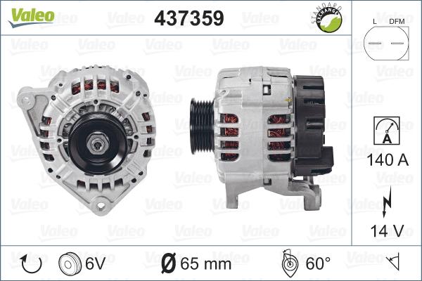 Valeo 437359 - Ģenerators autospares.lv