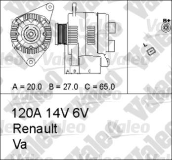 Valeo 437354 - Генератор www.autospares.lv