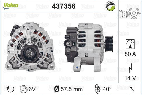 Valeo 437356 - Alternator www.autospares.lv