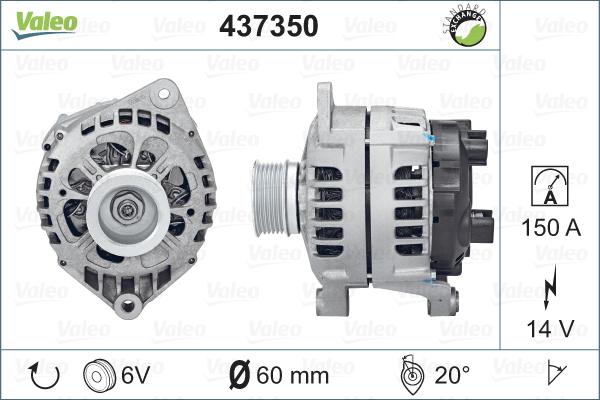 Valeo 437350 - Ģenerators autospares.lv