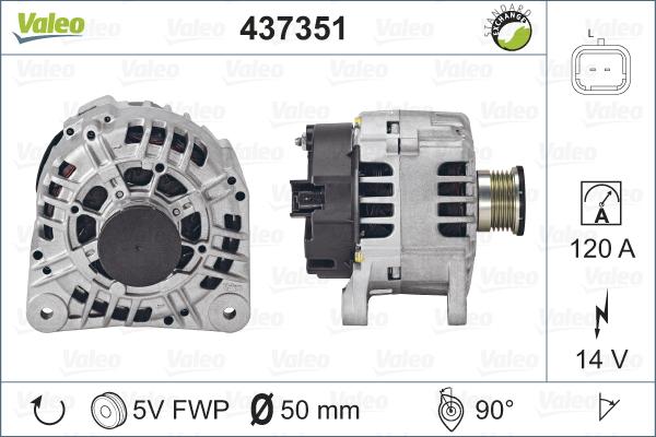 Valeo 437351 - Ģenerators autospares.lv