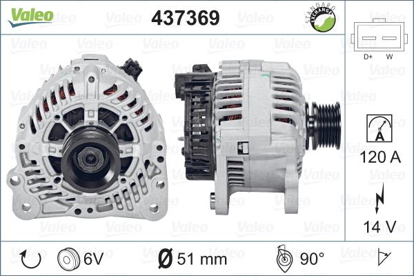 Valeo 437369 - Ģenerators autospares.lv