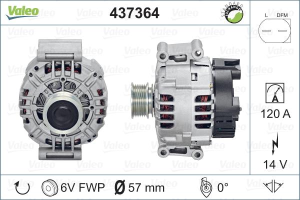 Valeo 437364 - Ģenerators autospares.lv