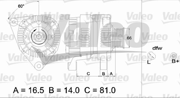 Valeo 437365 - Генератор www.autospares.lv