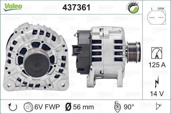 Valeo 437361 - Ģenerators autospares.lv