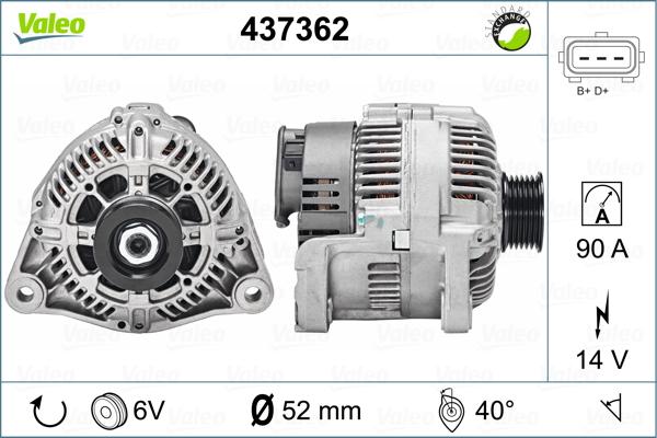 Valeo 437362 - Генератор www.autospares.lv