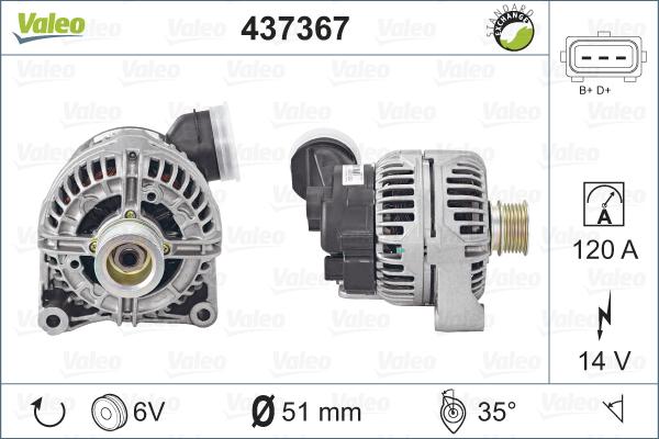 Valeo 437367 - Alternator www.autospares.lv