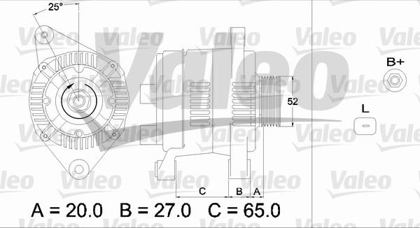 Valeo 437306 - Генератор www.autospares.lv