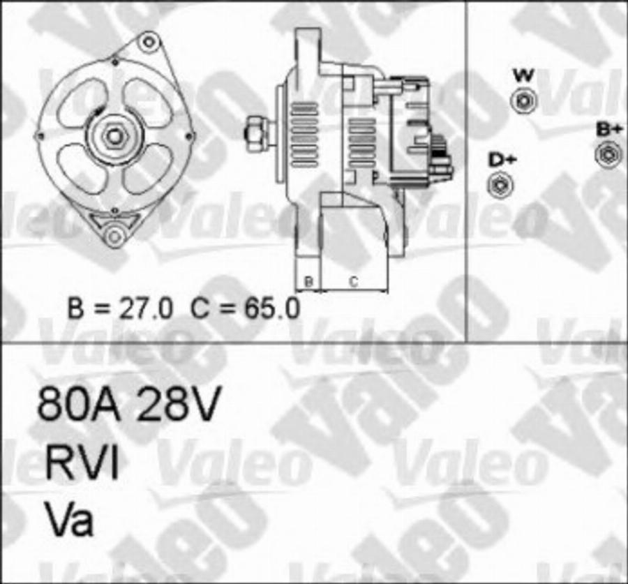 Valeo 437308 - Ģenerators www.autospares.lv