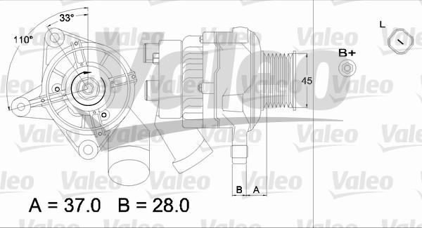 Valeo 437319 - Генератор www.autospares.lv