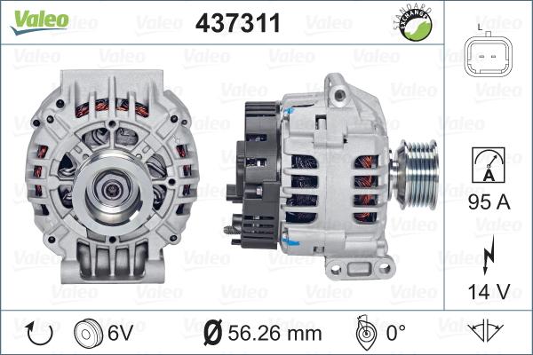 Valeo 437311 - Ģenerators www.autospares.lv