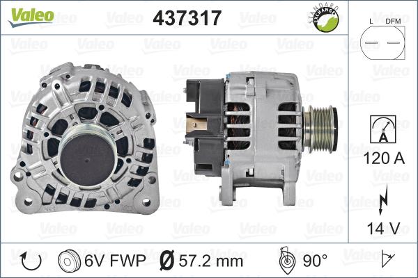 Valeo 437317 - Alternator www.autospares.lv