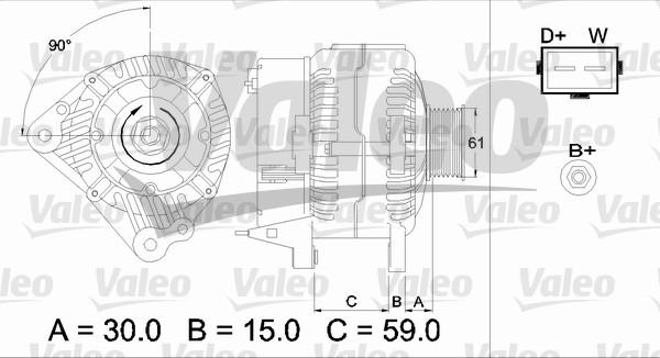 Valeo 437386 - Генератор www.autospares.lv