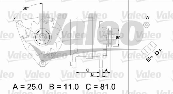 Valeo 437381 - Ģenerators www.autospares.lv