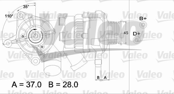 Valeo 437331 - Генератор www.autospares.lv