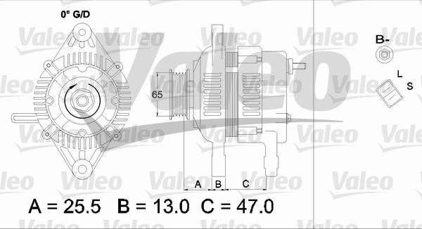 Valeo 437333 - Генератор www.autospares.lv