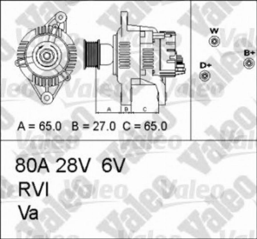 Valeo 437 325 - Ģenerators www.autospares.lv