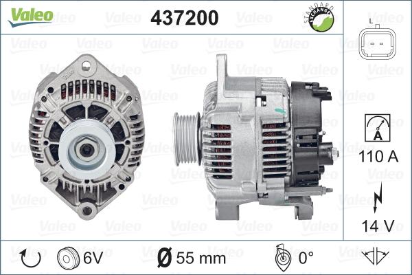 Valeo 437200 - Ģenerators www.autospares.lv