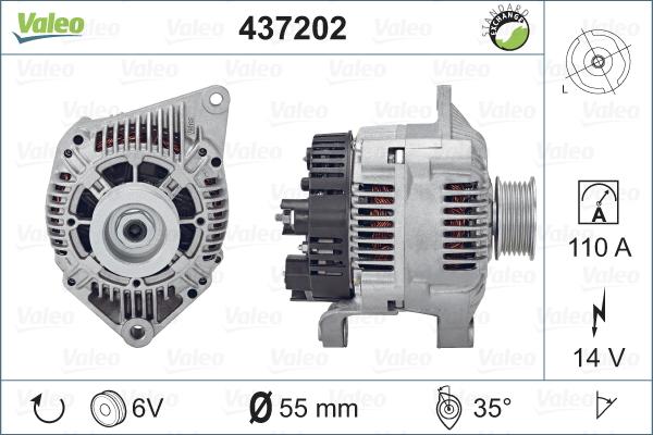 Valeo 437202 - Генератор www.autospares.lv