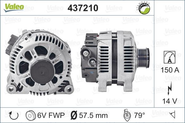 Valeo 437210 - Ģenerators autospares.lv