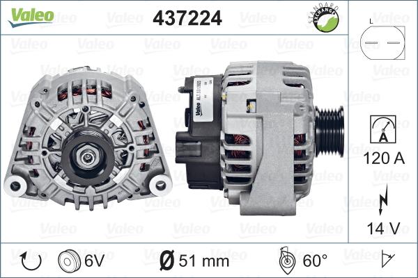 Valeo 437224 - Ģenerators autospares.lv