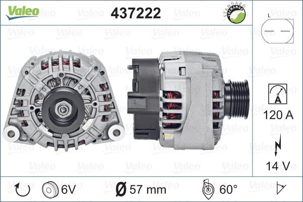 Valeo 437222 - Ģenerators www.autospares.lv