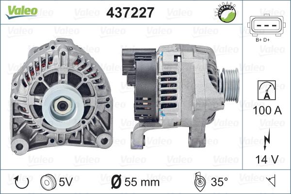 Valeo 437227 - Ģenerators autospares.lv