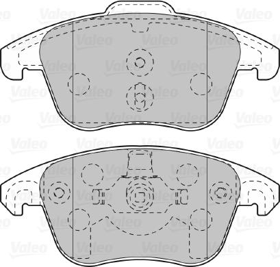 Valeo 598998 - Тормозные колодки, дисковые, комплект www.autospares.lv