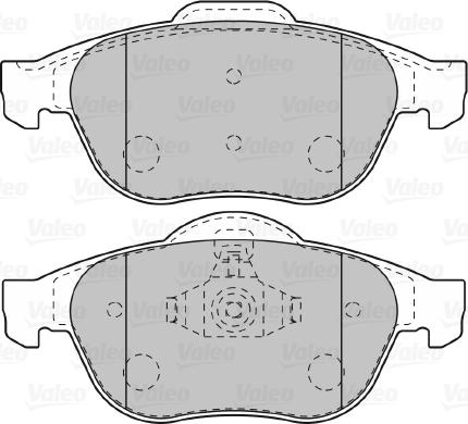 Valeo 598993 - Тормозные колодки, дисковые, комплект www.autospares.lv