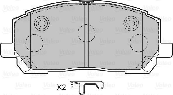 Valeo 598944 - Bremžu uzliku kompl., Disku bremzes www.autospares.lv