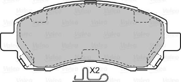 Valeo 598915 - Bremžu uzliku kompl., Disku bremzes www.autospares.lv